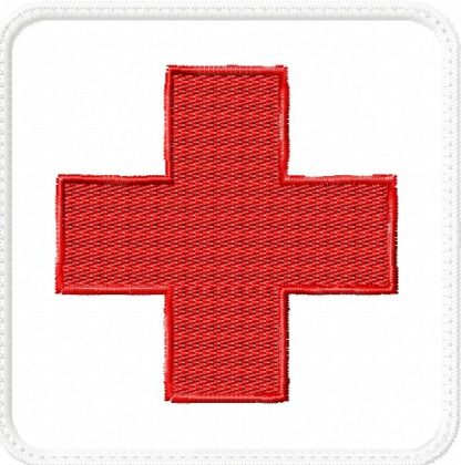 Нашивка Медицинская с красным крестом квадратная