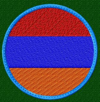 Нашивка на рукав флаг Армении круглый