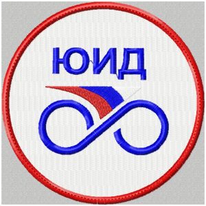 Какарда Вышитая ЮИД круглая на пилотку-белый фон