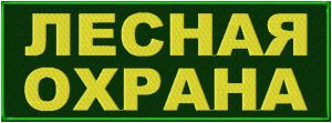 Нашивка Лесная охрана на спину